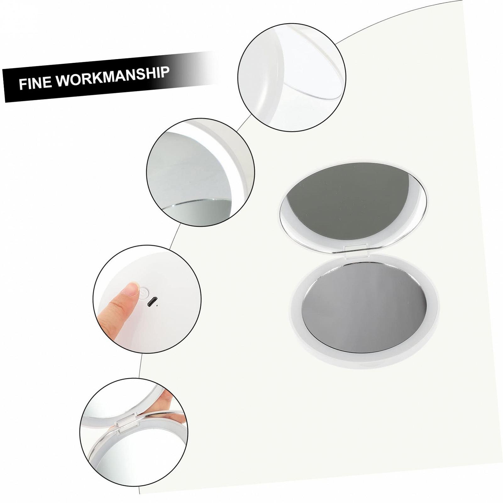 Зеркало Angoily Folding 5 Sätze Makeup Mirrors ABS Белый, фото №2