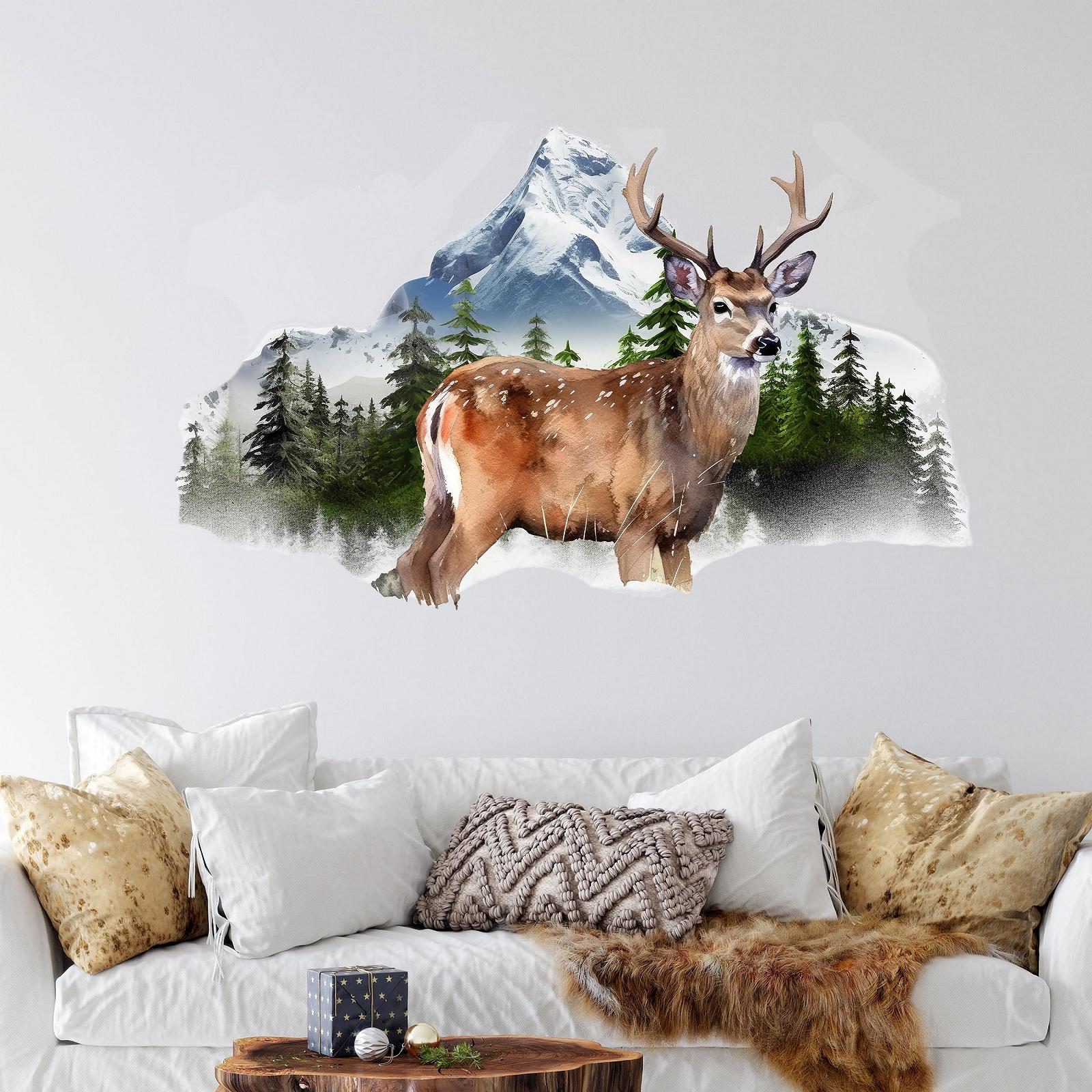 Наклейка на стіну GRAZDesign Олень у лісі 93 x 57 см, фото №2