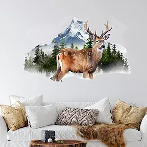 Наклейка на стіну GRAZDesign Олень у лісі 93 x 57 см ціна на synthetic.ua - Фото 1 Наклейка на стіну GRAZDesign Олень у лісі 93 x 57 см synthetic.ua - Фото 1