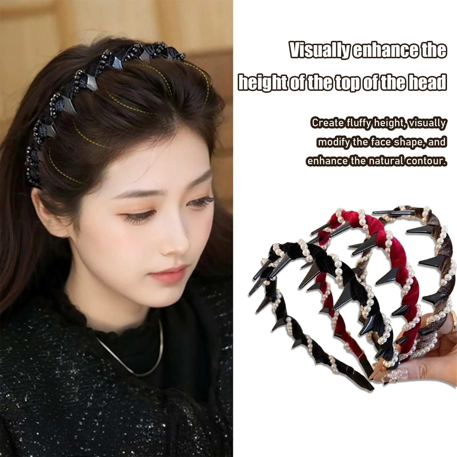 Вінтажний Обруч для Волосся з Перлинами, фото №2 Вінтажний Обруч для Волосся з Перлинами, фото №2