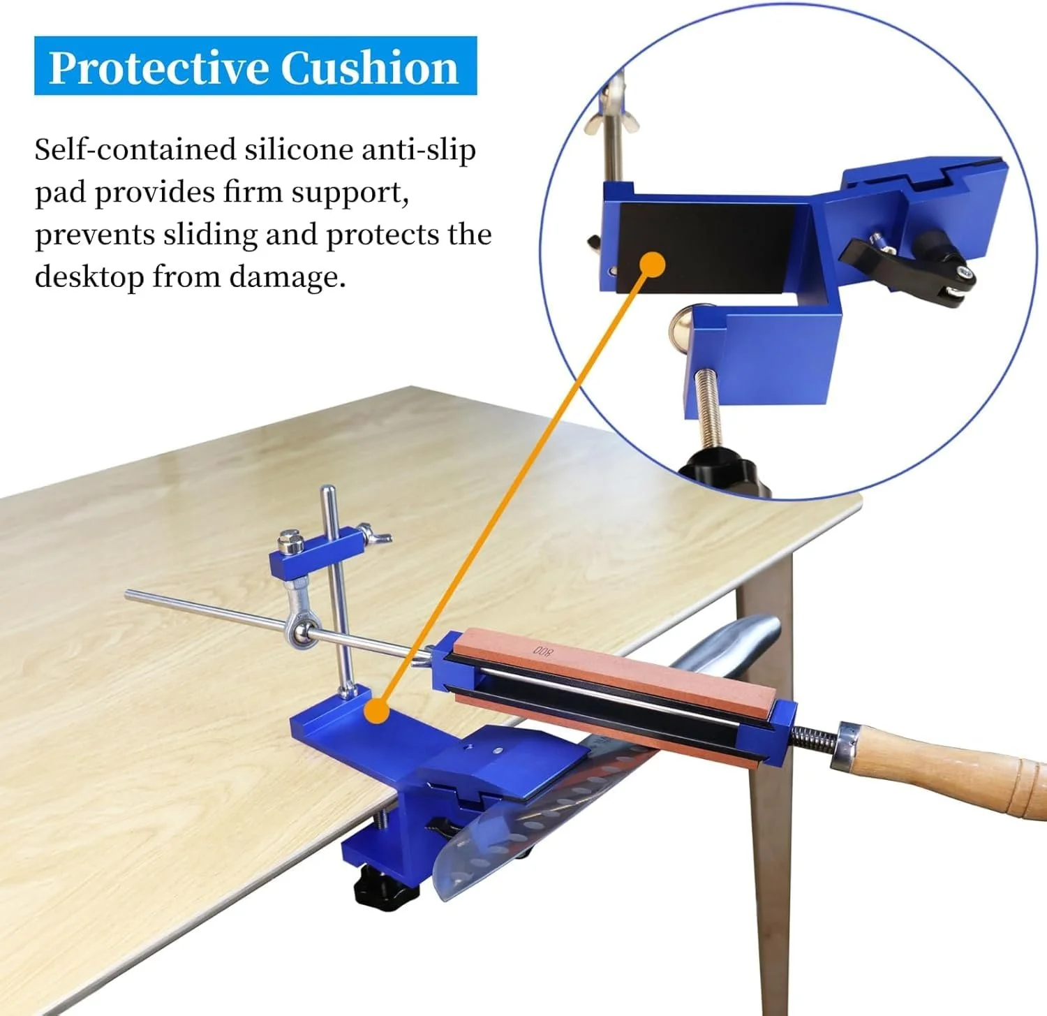 Точилка для ножів професійна з нержавіючої сталі з 6 алмазними каменями 120/320/600/800/1500/3000, фото №6