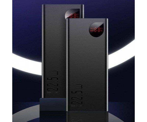 Зовнішній акумулятор павербанк Baseus Adaman Metal Digital 20000mAh 22.5W 2021 Editon Black PPAD000101 PPADM20S, фото №6 Зовнішній акумулятор павербанк Baseus Adaman Metal Digital 20000mAh 22.5W 2021 Editon Black PPAD000101 PPADM20S, фото №6