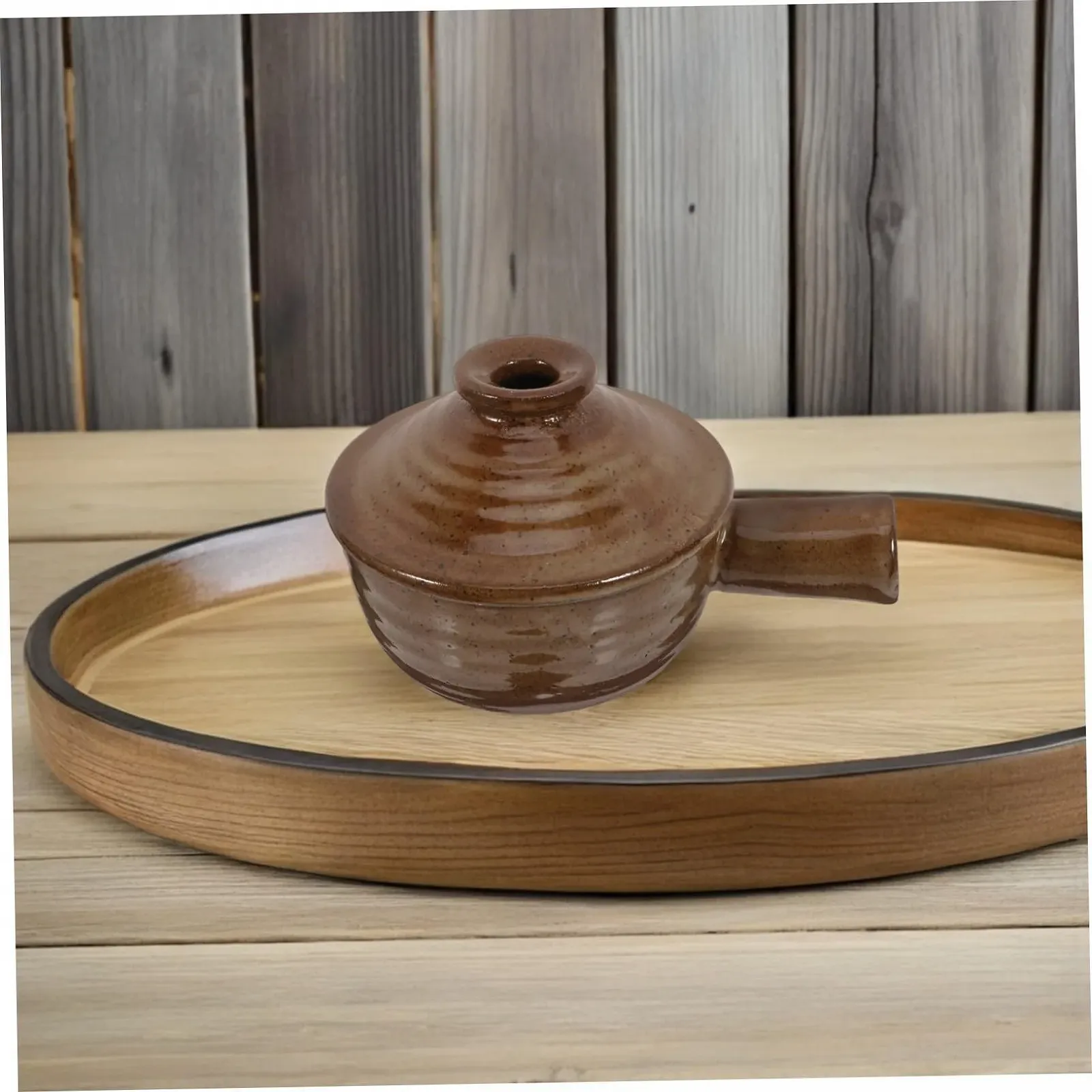 Набор керамических кастрюль 2 шт. в японском стиле с крышками термостойкие для микроволновой печи, фото №7