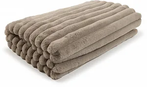 Покривало зі штучного хутра MAGMA Raya 200 x 140 см, колір Taupe - Фото 1