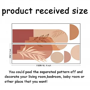 Настінна наклейка SUPERDANT Boho Bohemian Flower Arch Plants Botanical Colour Block Geometric Vinyl Знімна synthetic.ua - Фото 1