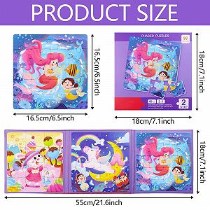 Магнітний пазл 3-в-1 Unicorn Mermaid 12-16-20 деталей від 3 років ціна на synthetic.ua - Фото 1 Магнітний пазл 3-в-1 Unicorn Mermaid 12-16-20 деталей від 3 років synthetic.ua - Фото 1