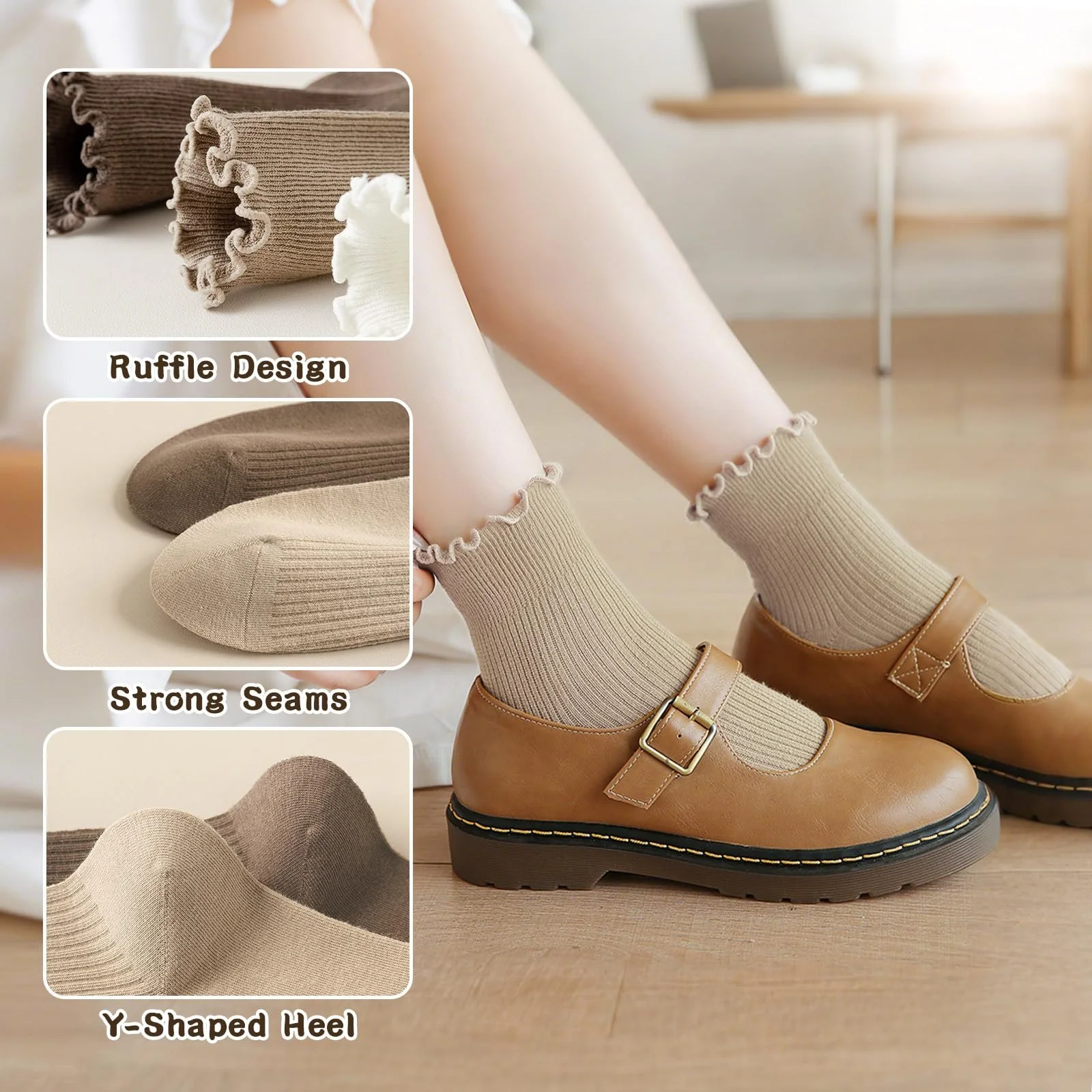 Шкарпетки з рюшами EU 35-41, фото №4