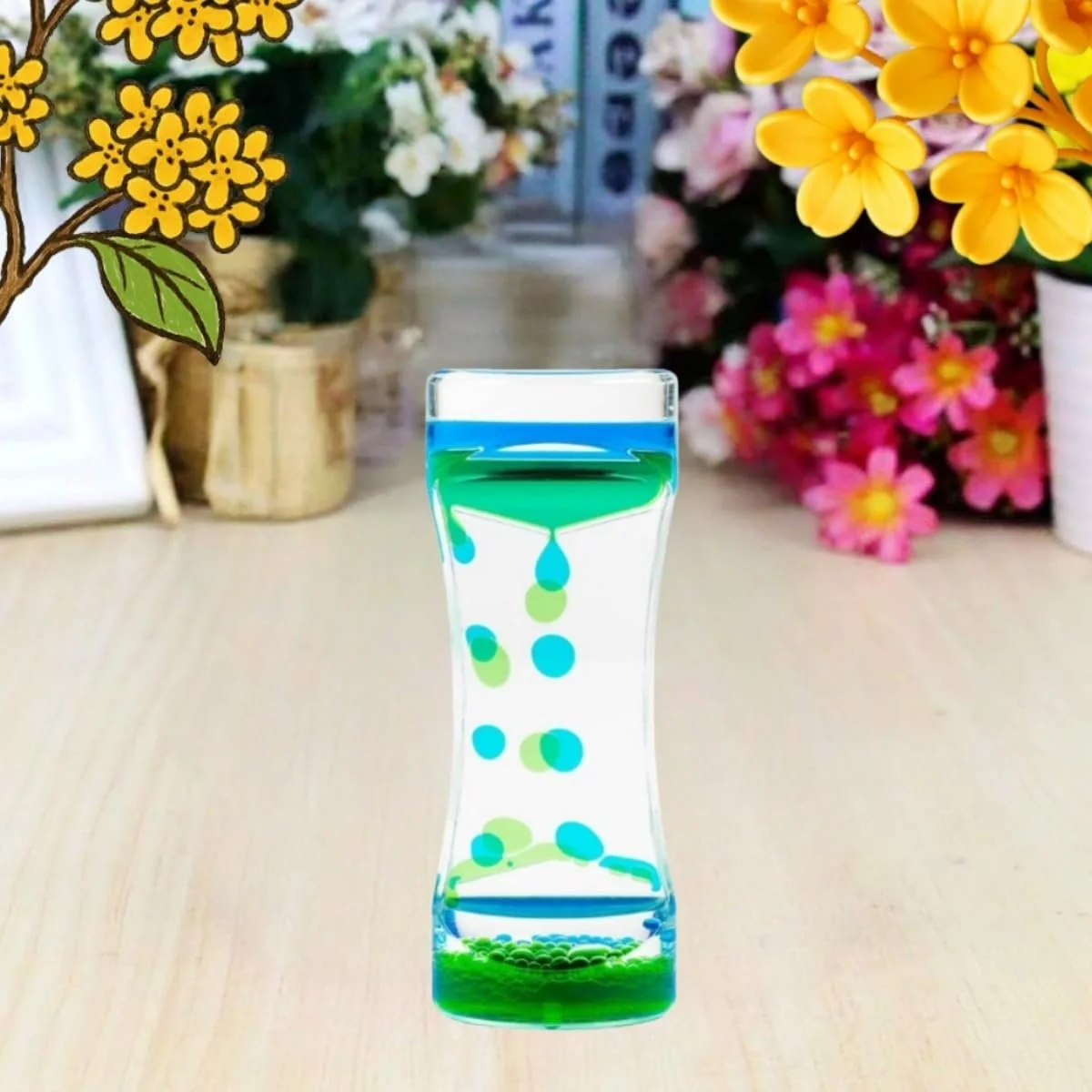 Жидкие песочные часы Drop Liquid Motion Bubble Timer антистресс сенсорные, фото №4