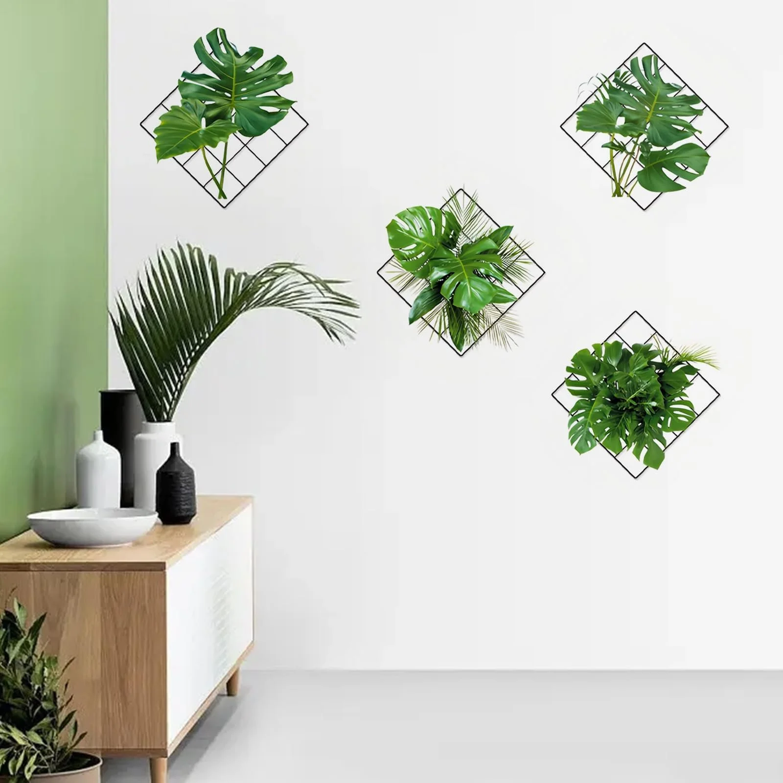 Наклейка на стіну HASLED Plant Design 3D Effect PVC 2 шт. 6 візерунків, фото №5