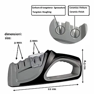 Точилка для ножей esmen 4-сегментная ручная для кухонных и карманных ножей synthetic.ua - Фото 1