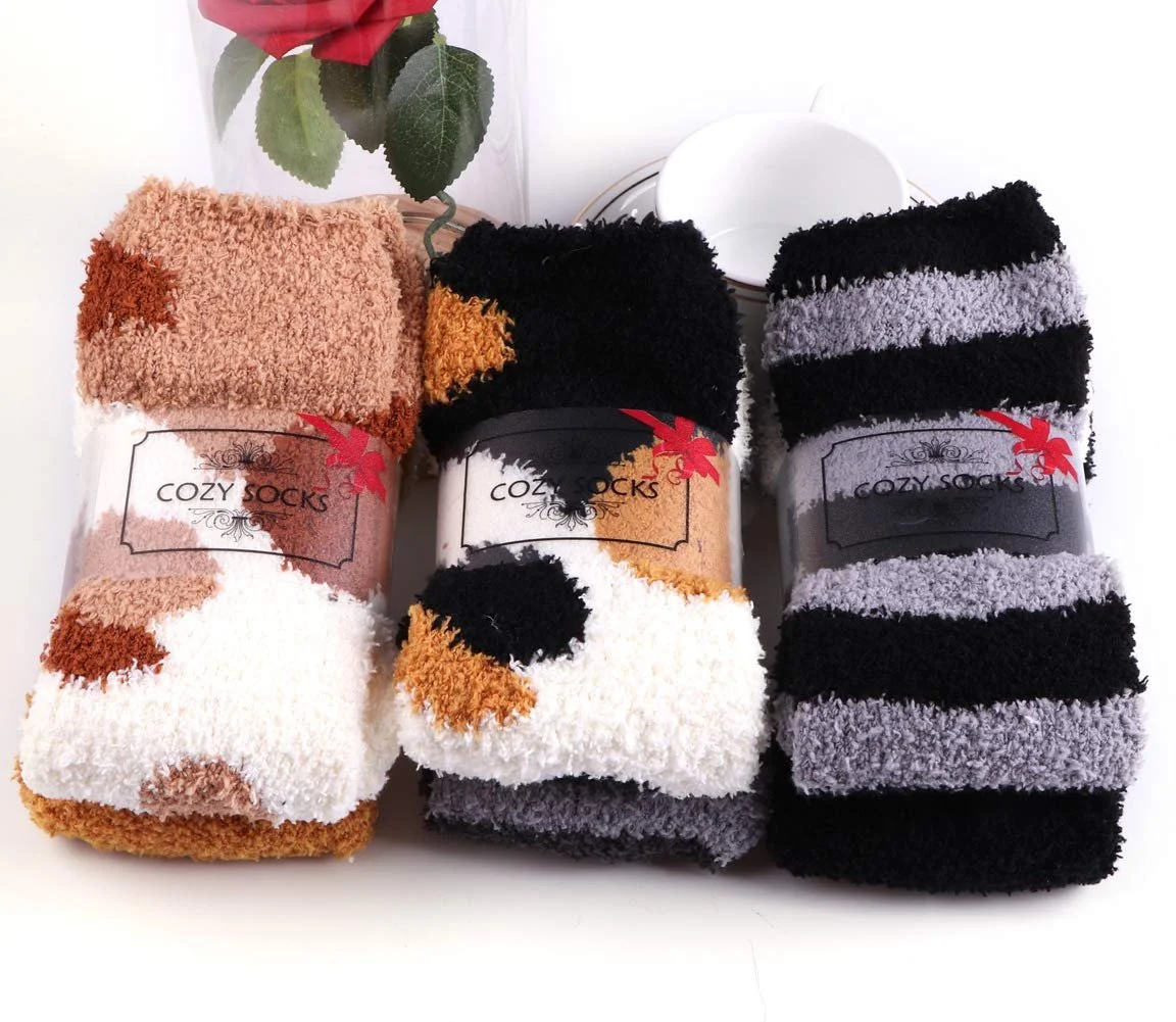 Носки с пальцами Toes Home Cartoon Cuddly Женские - 6 пар супер мягкие пушистые теплые зимние повседневные домашние носки для девочек, фото №8