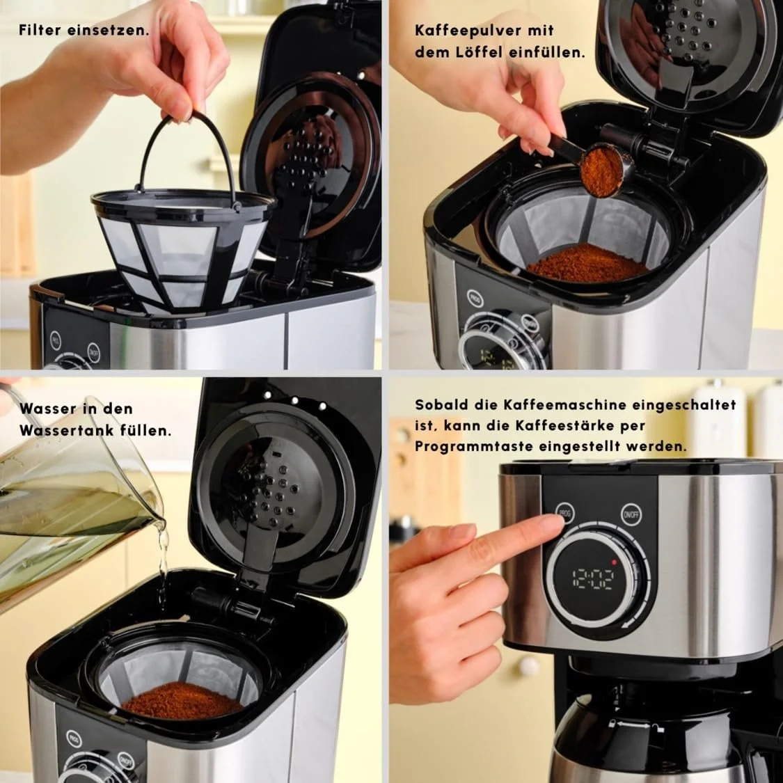 Капельная кофеварка KARACA Series 2303 Inox 1.2 л, фото №2