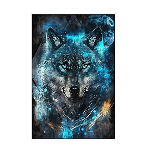 Пазл artboxONE S 112 деталей Natural Wolf Galaxy Moon матовый - Фото 1