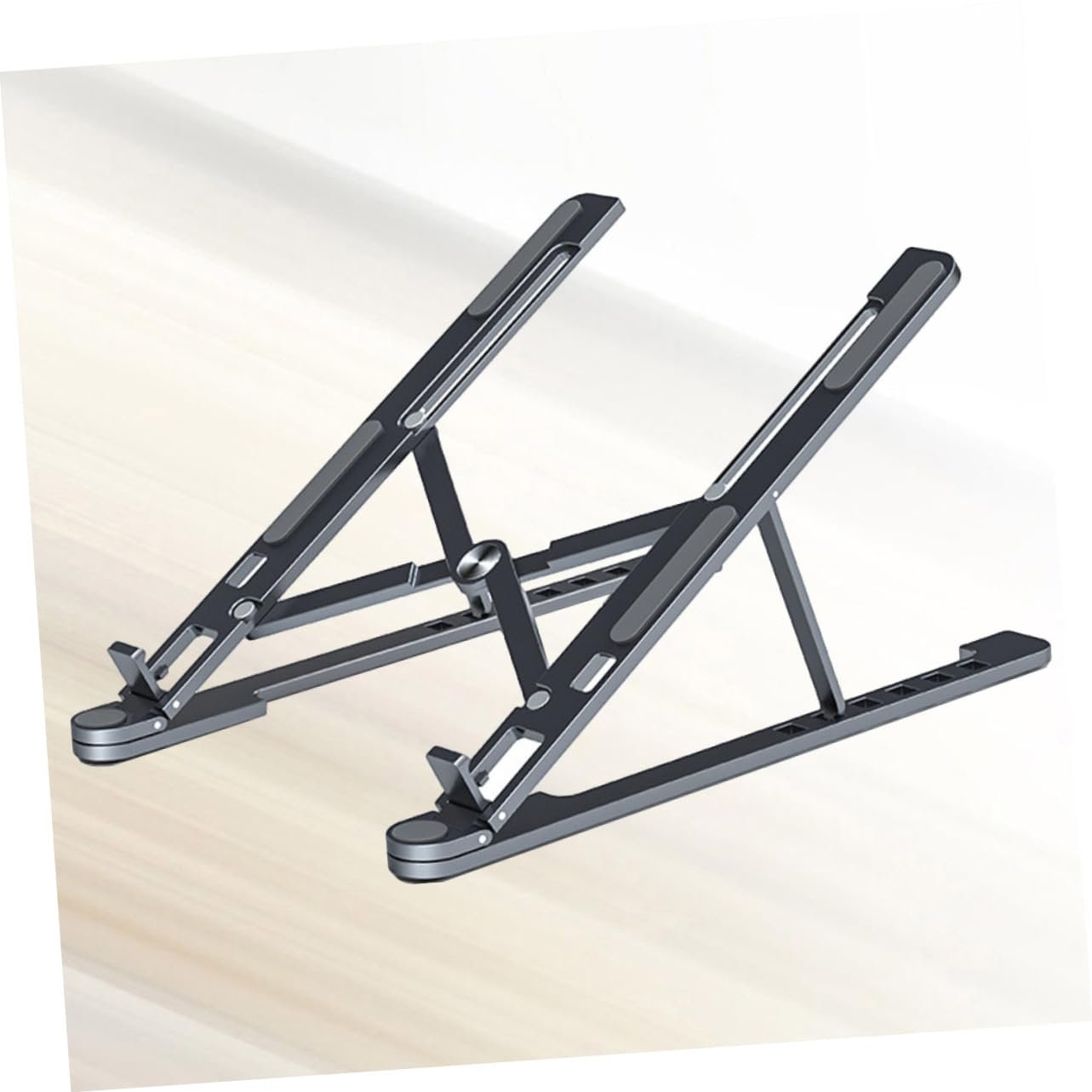 Підставка для ноутбука GALPADA складана з алюмінієвого сплаву, регульована по висоті, темно-сіра, фото №3