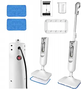 Паровая швабра со съемным ручным пароочистителем 1500 W 400 ml 2 насадки шнур 4.8 m - Фото 1