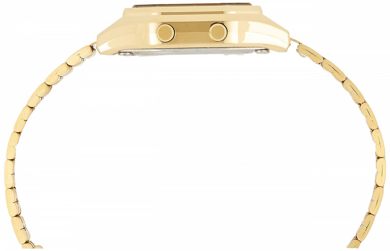 Часы LCD Casio Vintage LA680WGA-9D Женские Цифровые Кварцевые Золотые Стальной Браслет, фото №3