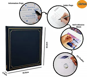 Фотоальбом Arpan Extra-Large 32x26 см самоклеящийся, 24 листа/48 страниц, обложка из искусственной кожи с мягкой подкладкой - Синий synthetic.ua - Фото 1