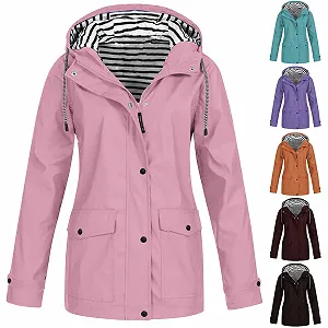 Куртка з капюшоном Жіноча Водонепроникна Вітрозахисна synthetic.ua - Фото 1