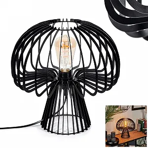 Настільна лампа HOFSTEIN Berne E27 32 см Black - Фото 1