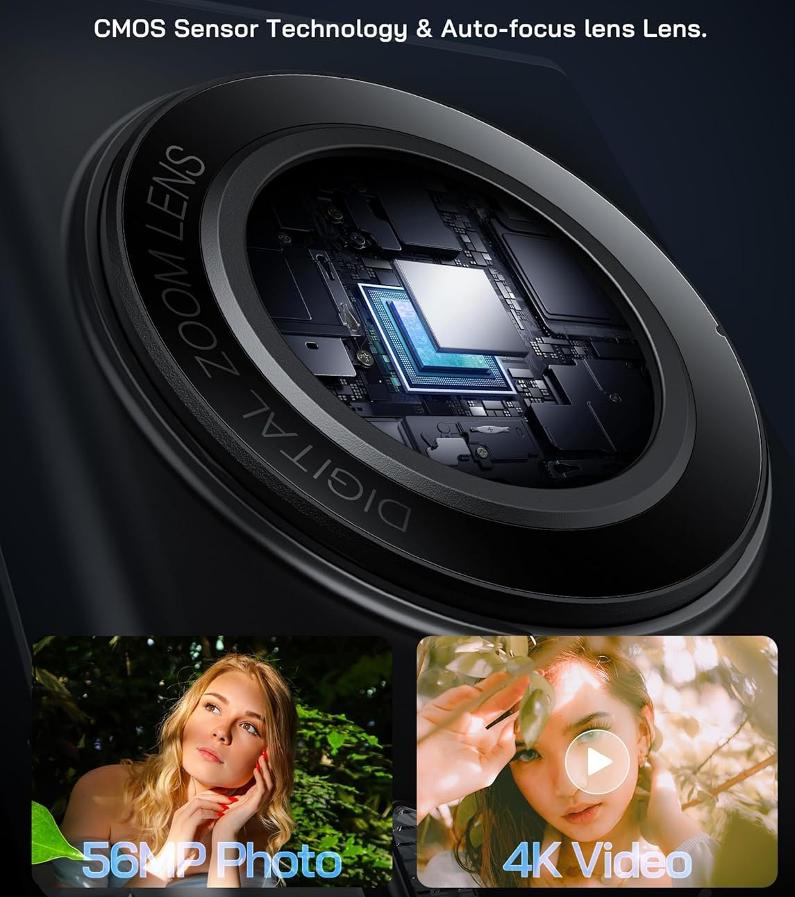 Фотоапарат WOLFANG WDC02 56Мп / CMOS / 4K / 16Х зум / Чорний, фото №3