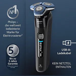 Електробритва PHILIPS Series 7000 S7886/55 для вологого та сухого гоління з відкидним тримером, станцією очищення, зарядною станцією та дорожнім чохлом synthetic.ua - Фото 1