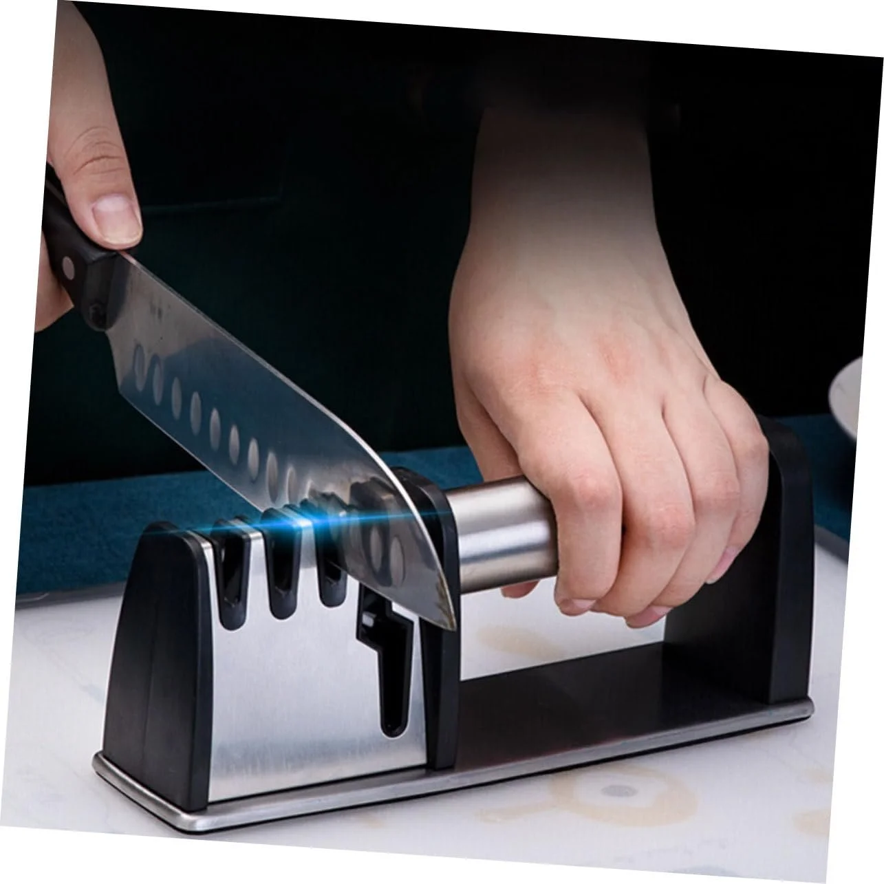 Ручная точилка для ножей Ipetboom Ergonomic 4-ступенчатая, фото №6