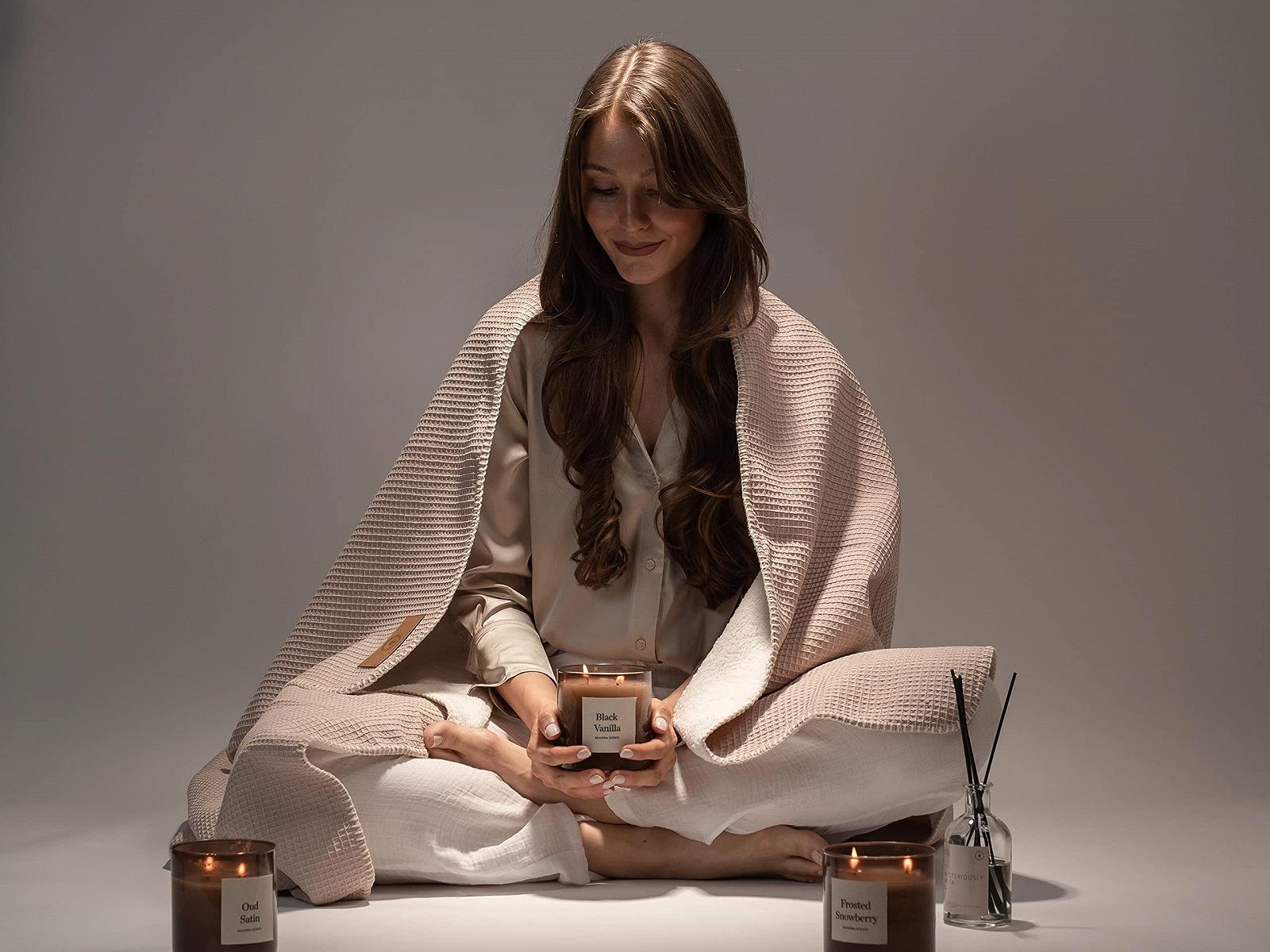 Покривало BOHORIA	Cuddly Soft Waffle 110 x 170 см Sepia, фото №4