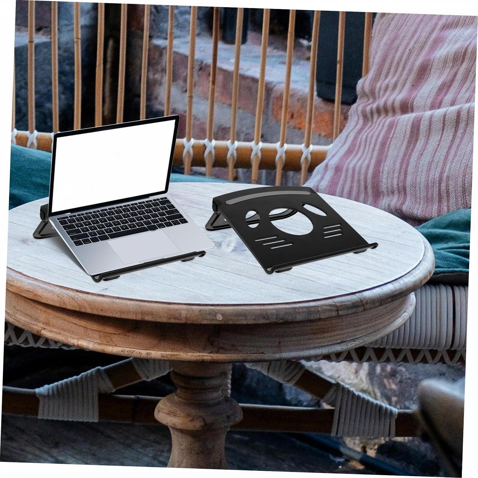 Регулируемая Складная Подставка для Ноутбука/Планшета из Прочного Материала с Противоскользящими Накладками Портативная для Офиса Путешествий и Дома Совместимая с Большинством Ноутбуков, фото №8