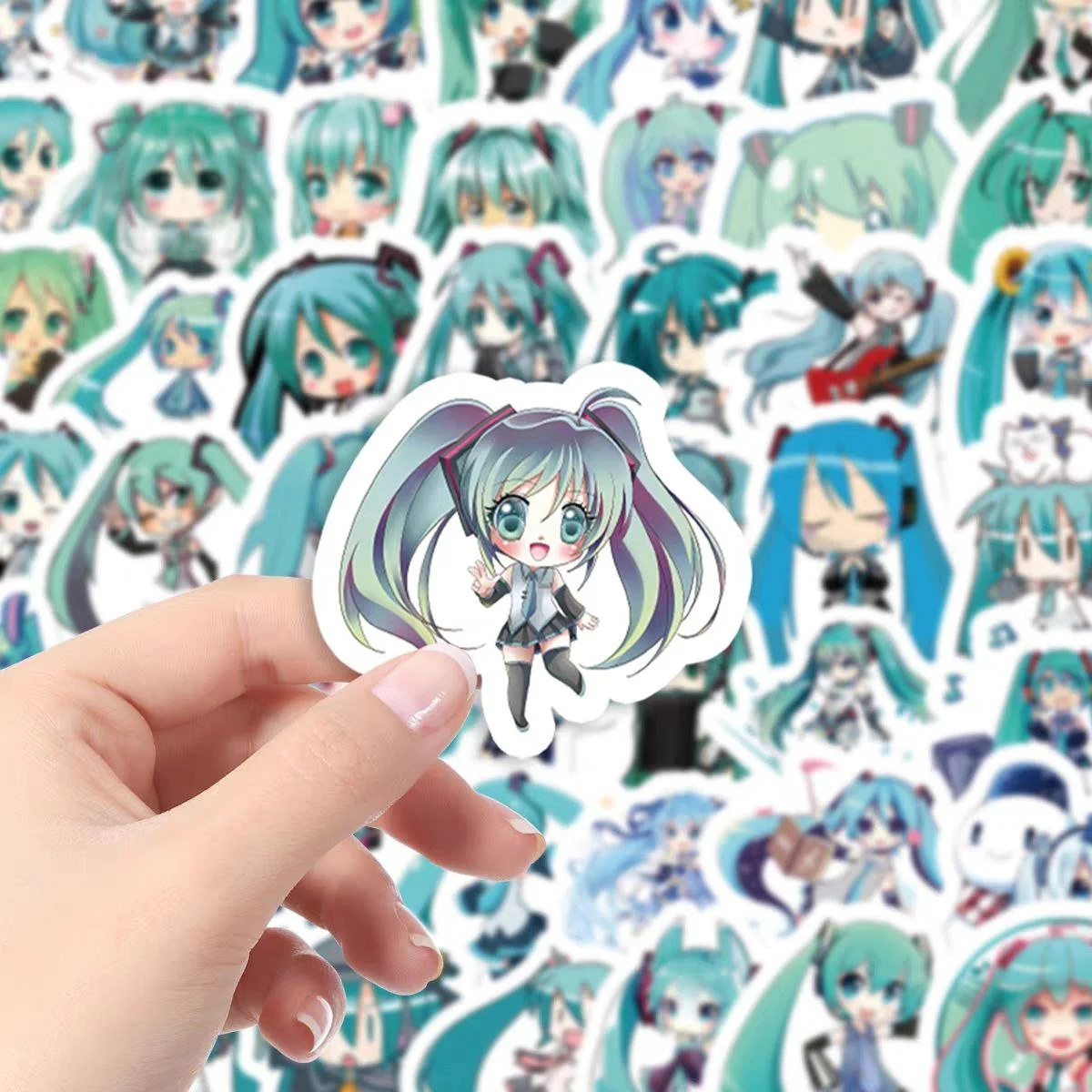 Стикеры Хатсуне Мику Хацунэ Hatsune Miku стикерпак наклейки набор наклейок 64 шт, фото №6