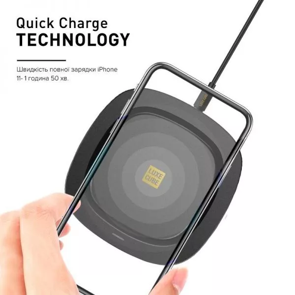 Беспроводное зарядное устройство Luxe Cube 10W Black 7775557577239, фото №6