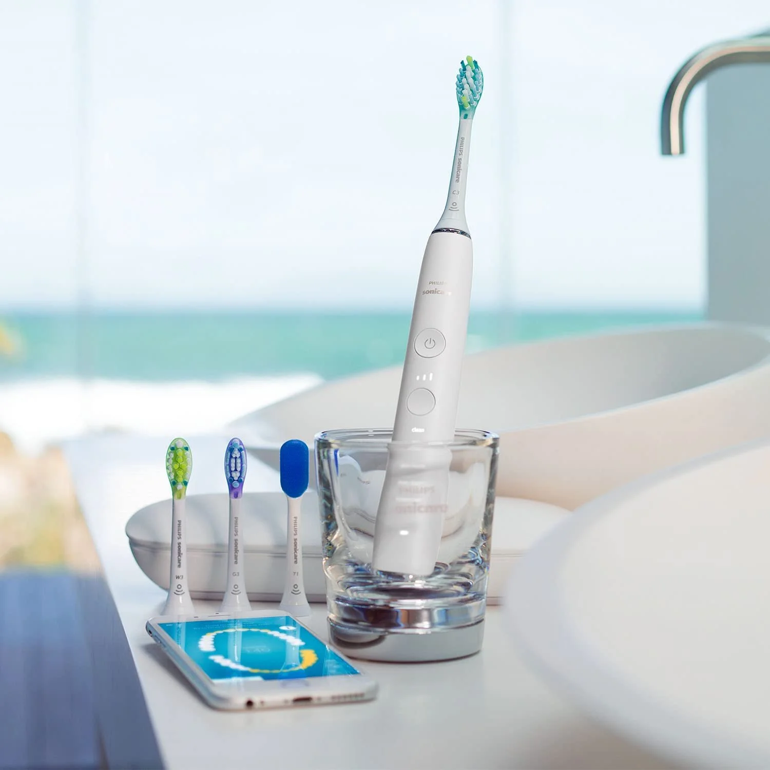 Электрическая зубная щетка Philips Sonicare DiamondClean Smart Белая, фото №7