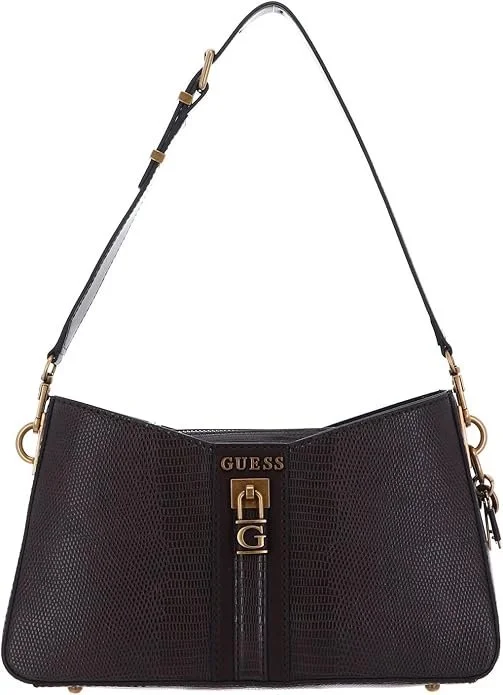 Жіноча сумка через плече Guess Ginevra темно - коричневий, фото №1