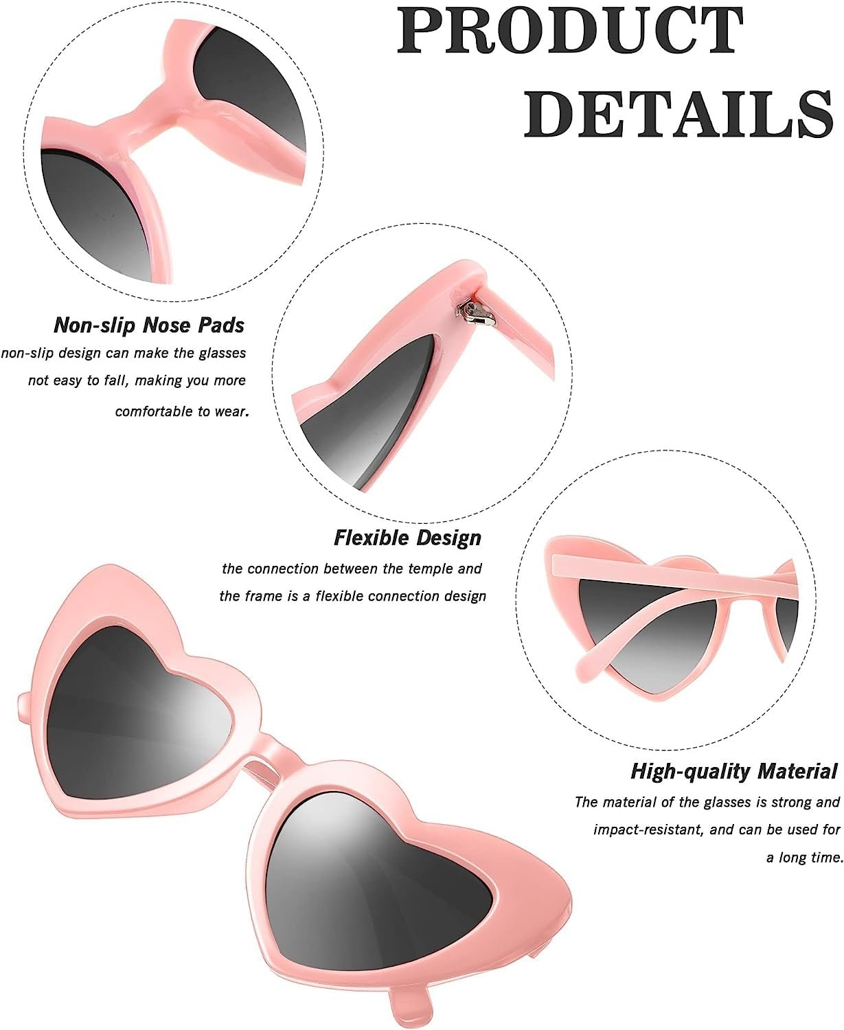 Солнцезащитные очки в форме сердца kiimiipa, 10 штук, фото №5