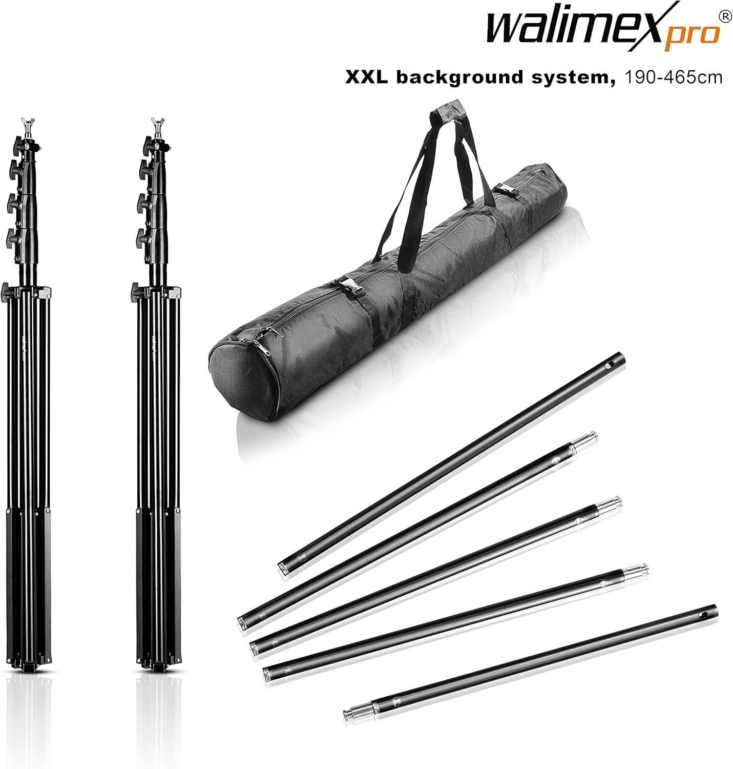 Система фона Walimex 190-465 см XXL Черный, фото №3