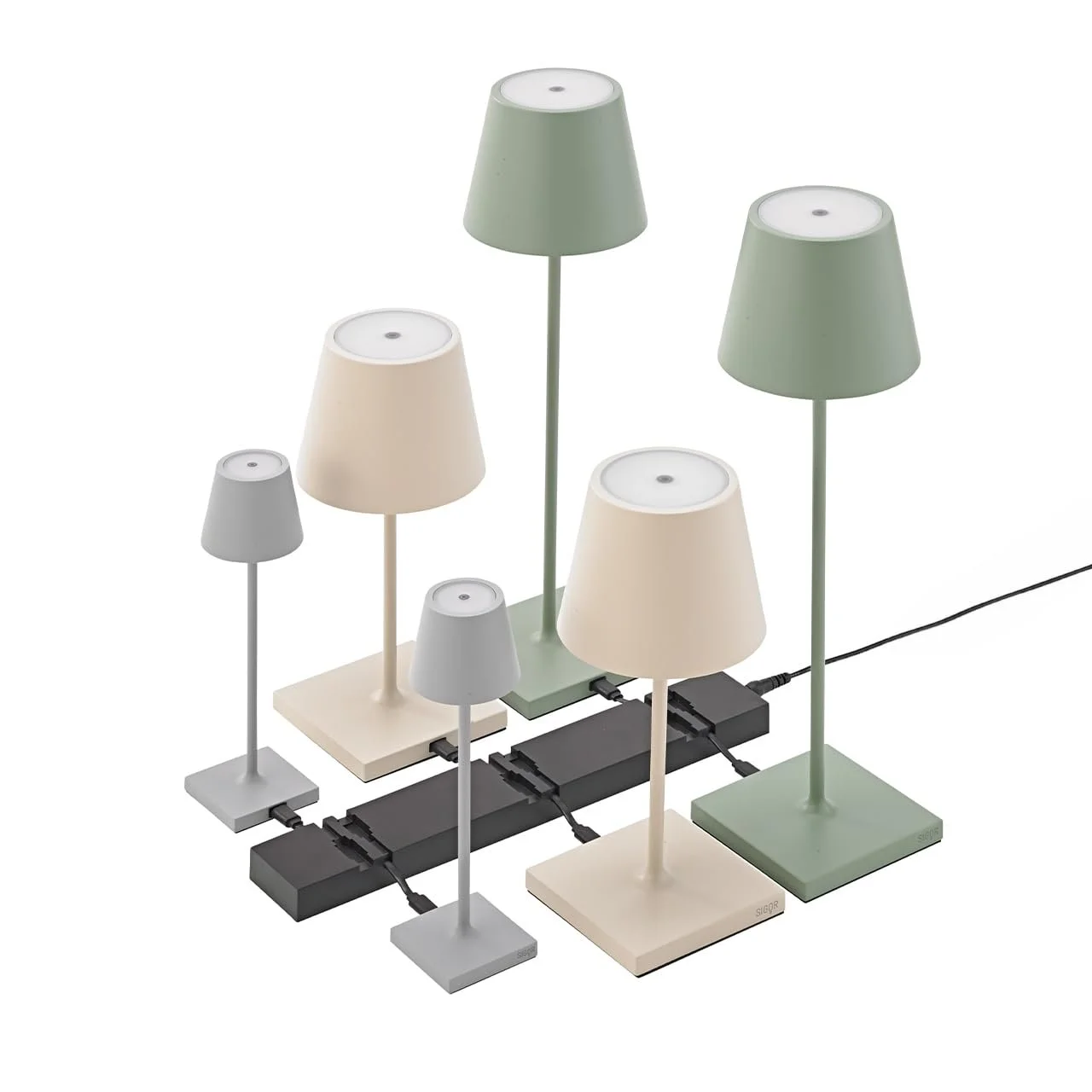 Настільна лампа SIGOR Nuindie 2.0 Mini LED Battery IP54 25 см Sage Green, фото №7