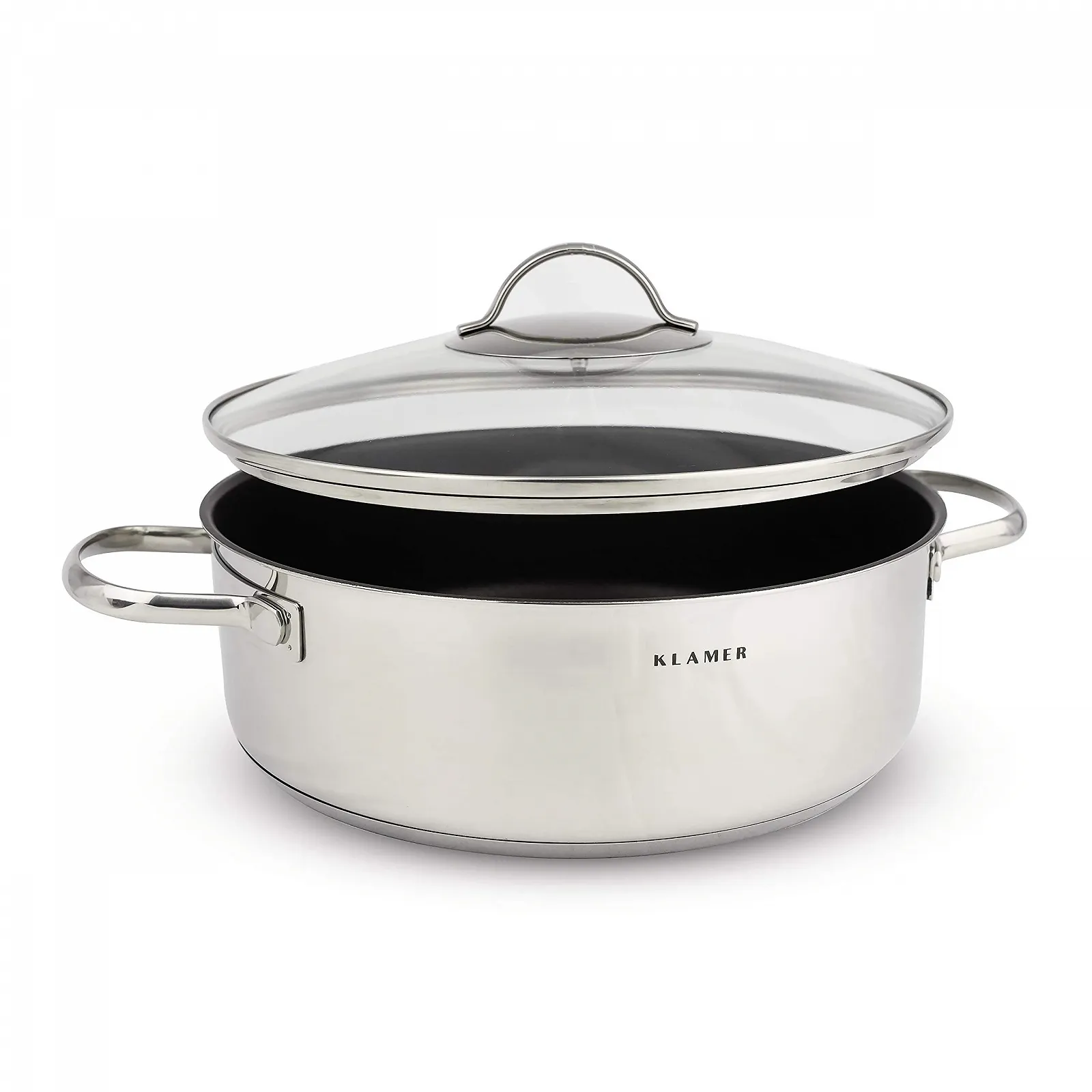 Пательня KLAMER Professional з нержавіючої сталі з індукційним преміум-покриттям, 28 см, фото №4 Пательня KLAMER Professional з нержавіючої сталі з індукційним преміум-покриттям, 28 см, фото №4
