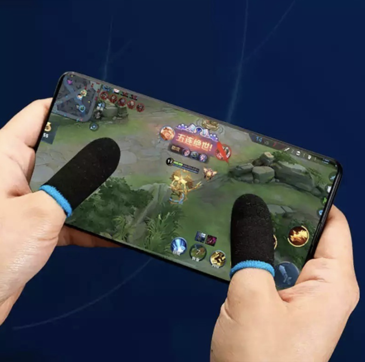 Сенсорні ігрові напальчники для мобільних ігор (PUBG, CoD, Free Fire) 4 шт Червоний, фото №6