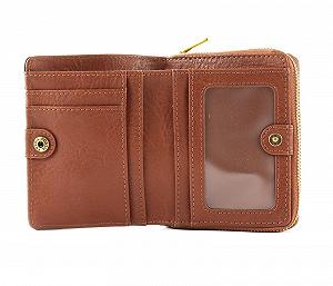 Гаманець Fossil Logan Zip Clutch Коричневий synthetic.ua - Фото 1