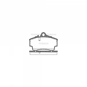 Комплект тормозных колодок дискового тормоза TRISCAN 8110 29163 для PORSCHE задний мост - Фото 1