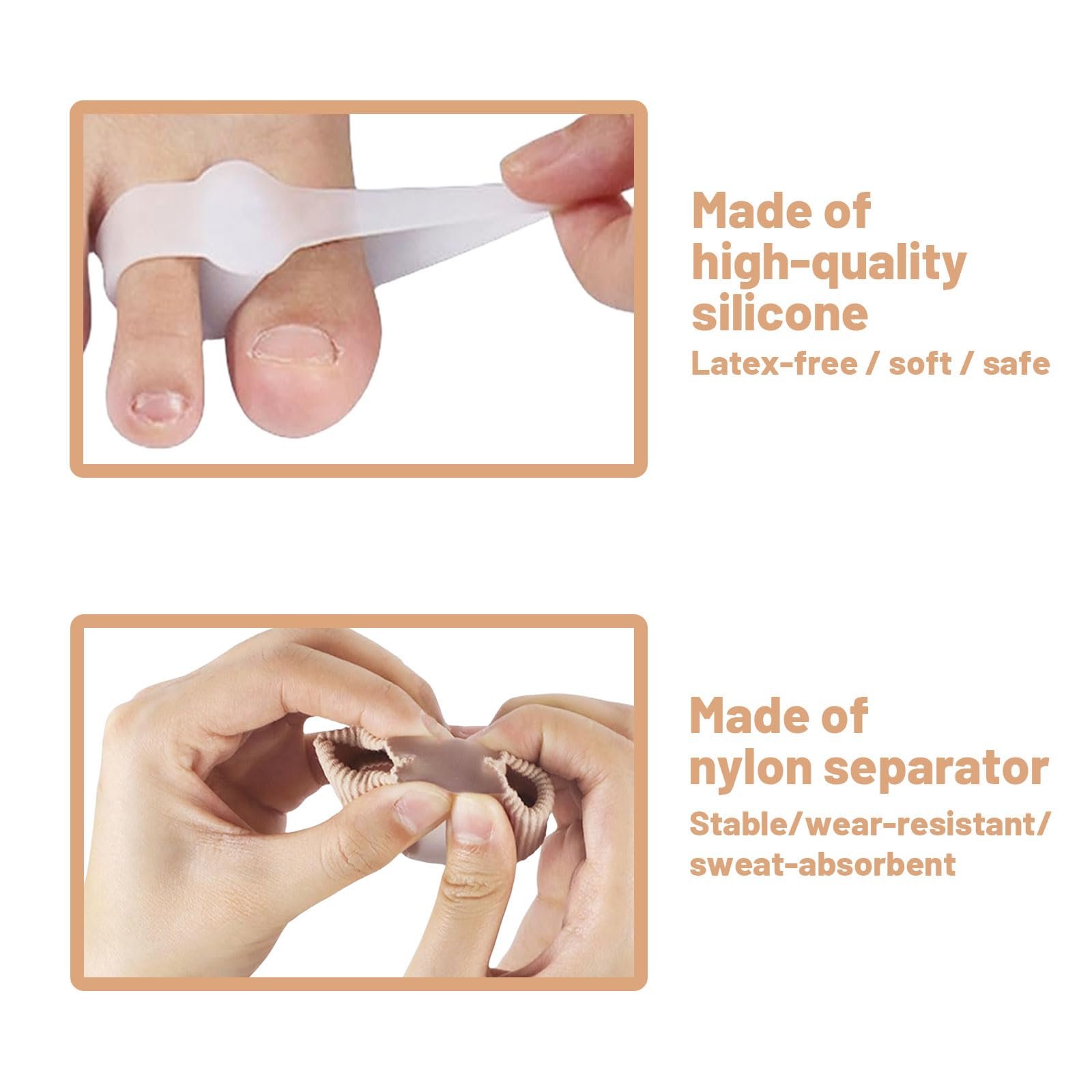 Роздільник для великого пальця ноги Гелевий коректор вальгусної деформації 2 шт., фото №3 Роздільник для великого пальця ноги Гелевий коректор вальгусної деформації 2 шт., фото №3