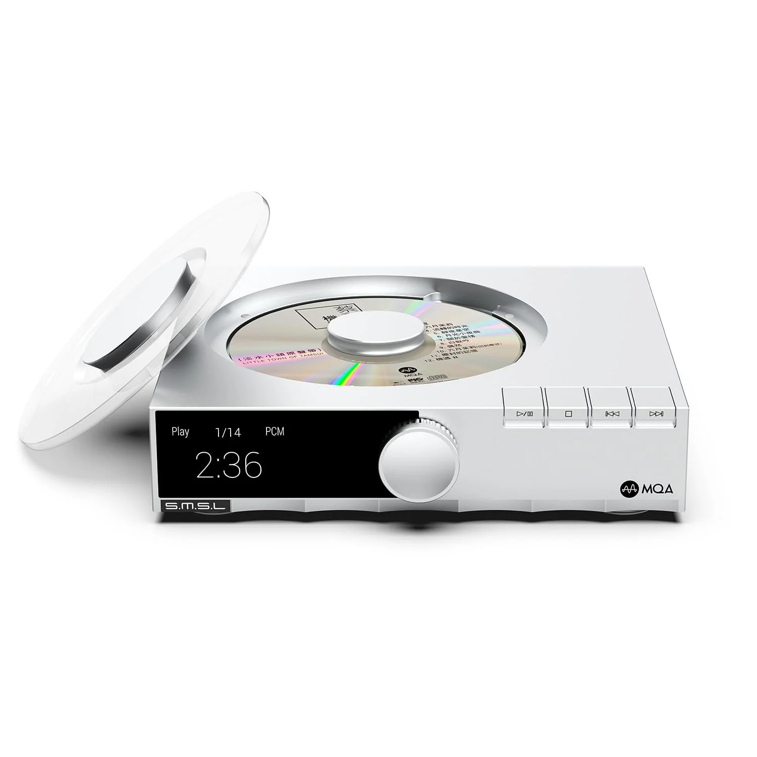 CD-проигрыватель SMSL PL200T MQA-CD HiFi декодер 32 бит/768 кГц DSD512 Оптический/Коаксиальный/I²S/AES выход Профессиональный вход тактового генератора Домашняя/Студийная аудиосистема Прозрачная пылезащитная крышка, фото №2