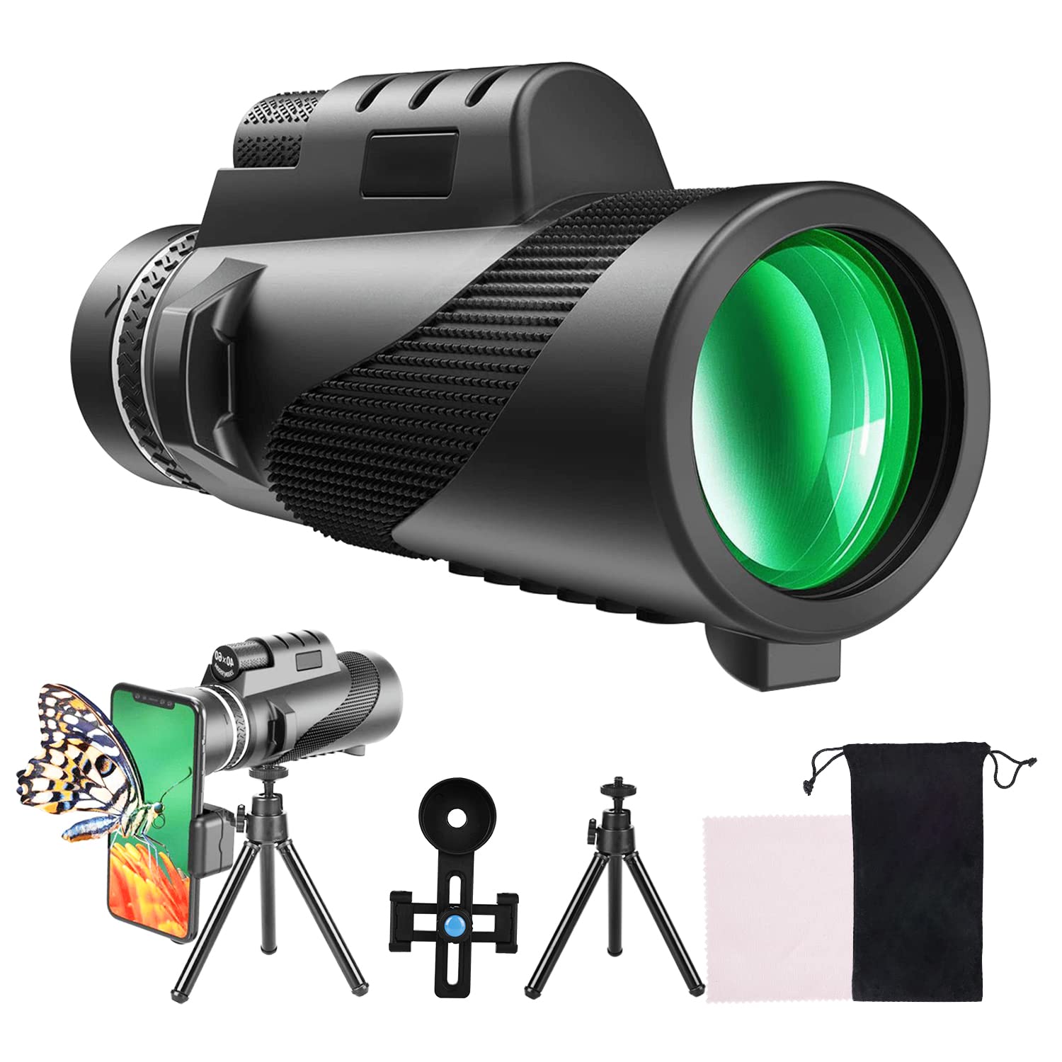 Монокль Телескоп 12x50 HD з Тримачем для Смартфона Тринога BAK4 Призма, фото №1