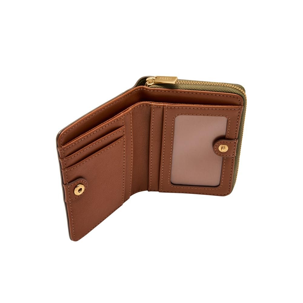 Бумажник Bi-Fold для путешествий женский Fossil Logan Зеленый, фото №3