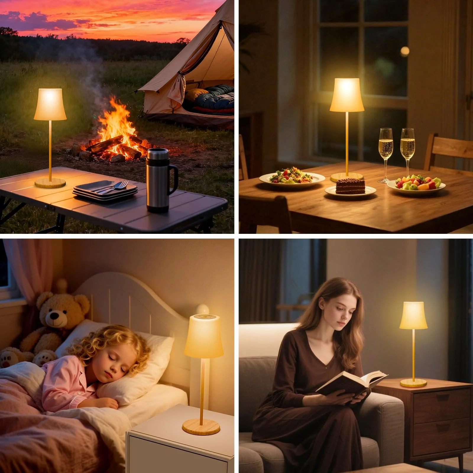 Настільна лампа LED Suright Wireless RGB Dimmable Touch IP54, фото №8