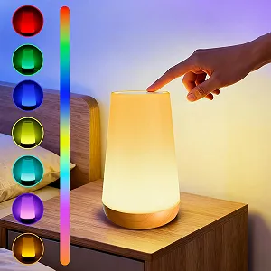 Нічник настільний Touch Dimmable LED 13 RGB Colours Remote Control & Timing Function Rechargeable - Фото 1