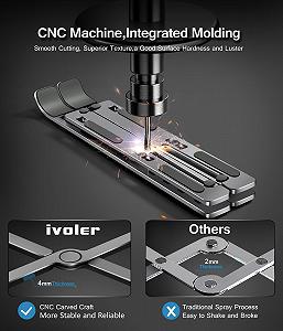 Підставка для ноутбука ivoler, регульована по висоті на 6 рівнів, складана алюмінієва synthetic.ua - Фото 1