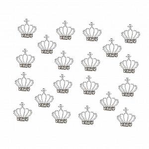 Наклейки для ногтей из сплава FRCOLOR 30 штук, корона, хрустальные камни, уникальный дизайн - Фото 1