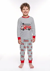 Піжама для хлопчиків Бавовняна з довгими рукавами synthetic.ua - Фото 1
