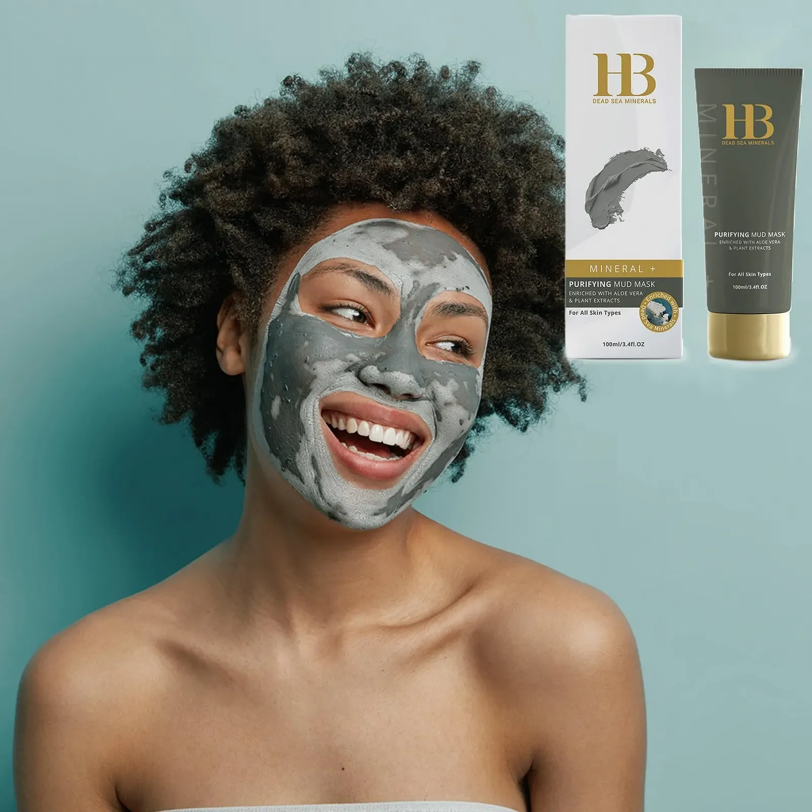 Маска для обличчя HB Мінерали Мертвого моря з алое вера та гряззю Мертвого моря 100 мл, фото №6