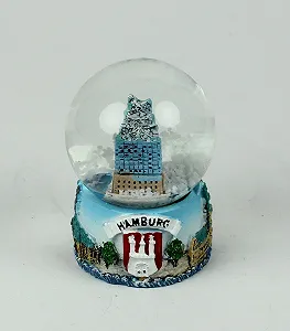 Снігова куля Elbphilharmonie Buddel-Bini Versand Гамбург, концертний зал Elphi, маленька, з блискітками - Фото 1